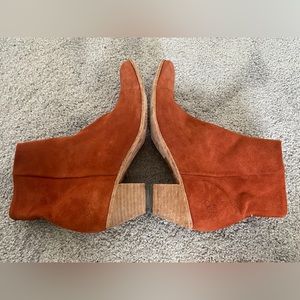 John Fluevog suede booties, size 9